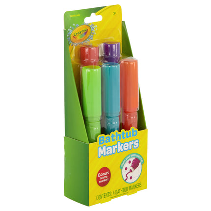 Crayola Bathtub Markers With Mystery Color, 4 fun bright colors!