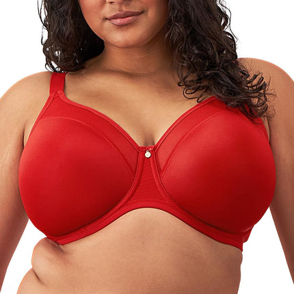 Elomi Women's Plus Size Smooth Underwire Molded Bra, Haute Red, 40E