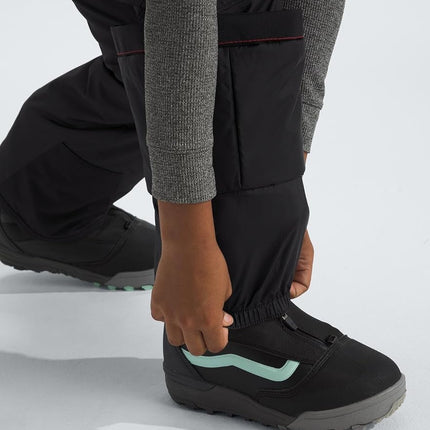 Pantalones de esquí con aislamiento para niña The North Face Freedom | Pantalones de nieve impermeables para esquí y snowboard, polainas en los tobillos, cintura ajustable, negro TNF, talla XXG