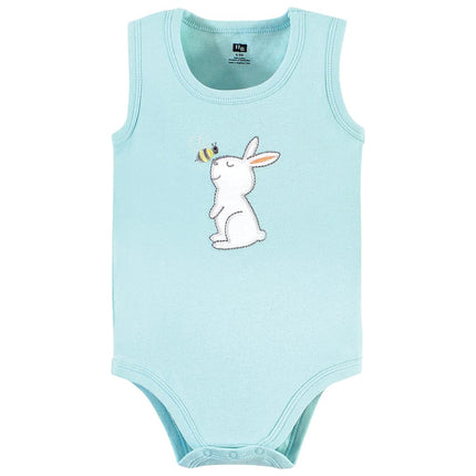 Hudson Baby Unisex Baby Cotton Sleeveless Bodysuits, Cool Dinosaurs, 9-12 Months