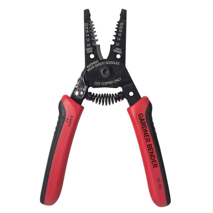 Gardner Bender GS-360 Electrical Wire Stripper & Lock Tool, Comfort Grip, Solid & Stranded Wire, 10-20 AWG,Red