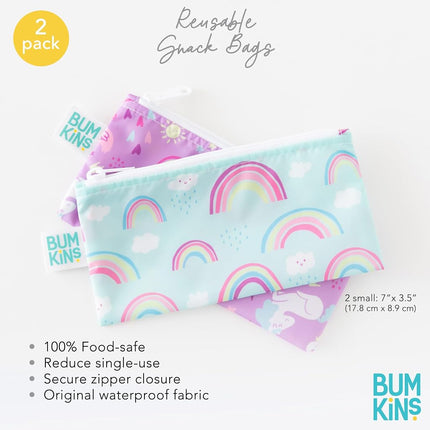 Bumkins Bumkins - Reusable Snack Bag 2pk Small - Unicorn