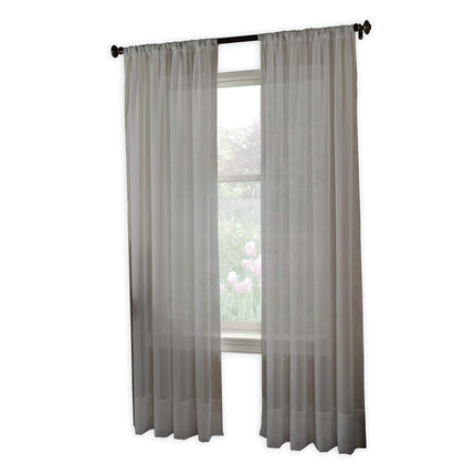 Curtainworks Soho Voile Sheer Curtain Panel, 59 by 120", Silver