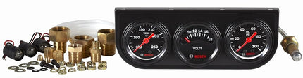 Bosch SP0F000037 Style Line 1-1/2" Mini Triple Gauge Kit (Black Dial Face, Black Bezel)