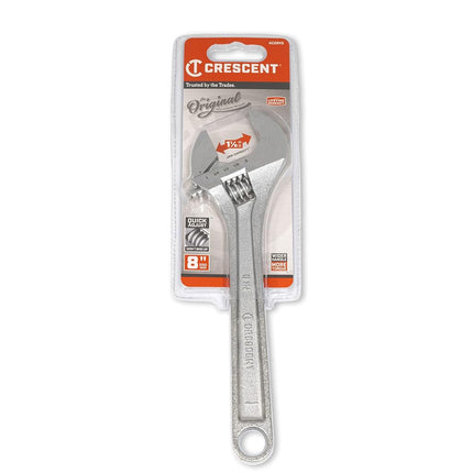 Crescent AC28VS Chrome Plated Adjustable Wrench/Spanner, Silver, 203 mm/8-Inch