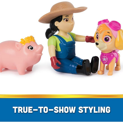 Paw Patrol Skye, Farmer Yumi and Piggie Figures, Kids’ Toys for Boys and Girls Aged 3 and Up