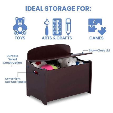 Delta Children My Size Deluxe Toy Box, Dark Chocolate