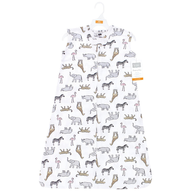 Gigoteuse sans manches en coton pour bébé unisexe Hudson Baby, Sac de couchage, Couverture, Safari Rose Moderne, 18-24 mois