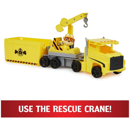 Pat' Patrouille, Les Super Chiots Au Grand Camion, Véhicule de Luxe Transformable de Ruben avec Figurine, Jouets pour Enfants à partir de 3 Ans