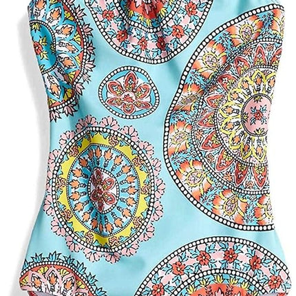 Maillot de bain une pièce Kanu Surf Jasmine Beach Sport Halter pour filles, Jasmine Multi, 14