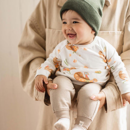 Burt's Bees Baby Top and Pant Set, Tunic and Leggings Bundle, 100% Organic Cotton Baskets Set for Babies and ToddlersBaby Girls, Happy Harvest, 6-9 Meses