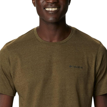 Camisa de senderismo de manga corta Columbia Thistletown Hills para hombre, verde oliva/salvia, extra pequeña