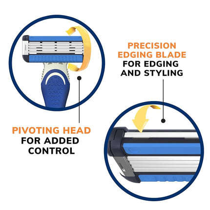 BiC EasyRinse Anti-Clogging Men's Disposable Razors for a Smoother Shave With Less Irritation*, Easy Rinse Shaving Razors With 4 Blades, 2 Count