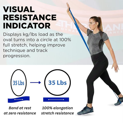 THERABAND High Resistance Band, Heavy Elastic Super Band for Full Body Workouts, Physical Therapy, Strength Training, Durable 41” Loop Exercise Band, 35 lbs Resistance Blue