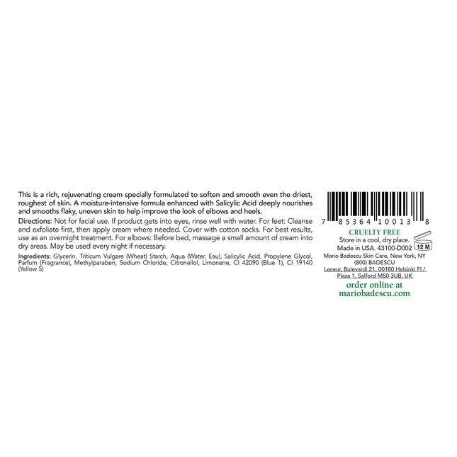 Crema Suavizante para Codos y Talones - Para Todo Tipo de Piel - 59ml/2oz