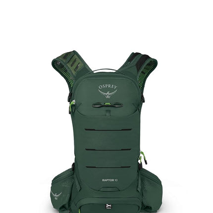 Mochila de ciclismo de montaña Osprey Raptor 10L para hombre con depósito hidráulico, color verde tundra, talla única, mochila de ciclismo de montaña con depósito hidráulico