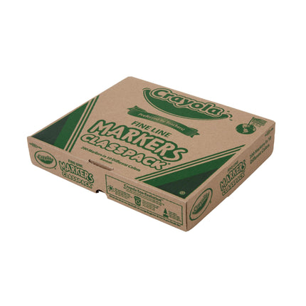 CRAYOLA Pack of 200 Markers Black, Brown, Green, Grey, Orange, Pink, Red, Purple, Yellow