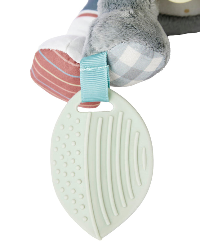 Skip Hop Bandana Buddies Soft Textured Baby Activity and Teething Toy for Multi-Sensory Play with Rattles, Crinkle Sounds, Squeaker and Mirror, Attaches to Stroller and Car Seat, Panda, Age 0+