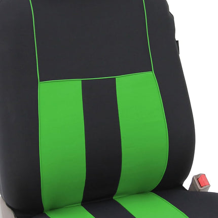 FH GROUP FH-FB036217 Striking Striped Seat Covers Green / Black Color- Fit Most Car, Truck, Suv, or Van