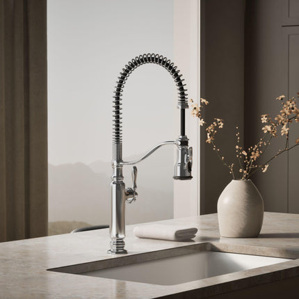 Grifo de cocina semi-profesional extraíble Kohler K-77515-cp Tournant, cromo pulido