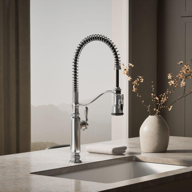 Kohler K-77515-cp Tournant Semi-Professional Pull-Down Kitchen Sink Faucet, Polished Chrome