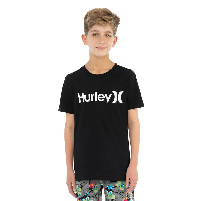 Hurley Boys' Big One and Only Logo T-Shirt, Black, M