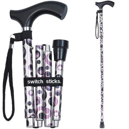 Switch Stick Adjustable Folding Walking Stick - Storm Design
