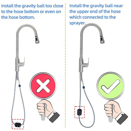 Xuchuan 11.6oz(330g/0.73lb) Universal Kitchen Pull Down Faucet Hose Weight Ball, Sink Basin Pull Out Sprayer Heavy Gravity Replacement Parts