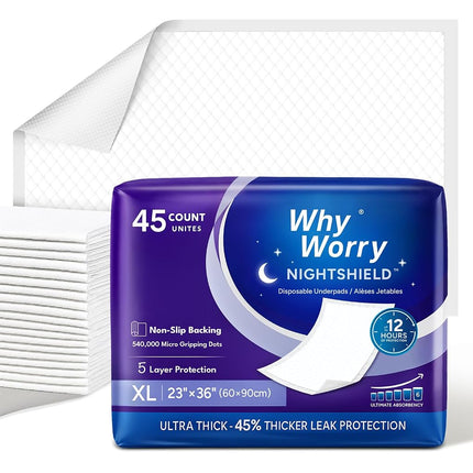 WhyWorry NightShield Disposable Incontinence Bed P