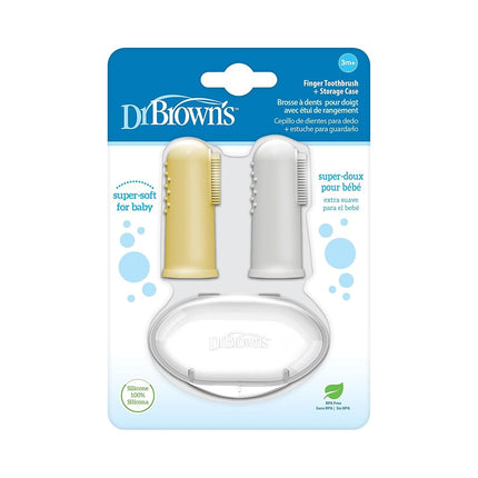 Dr. Brown's Silicone Finger Toothbrush for Baby wi