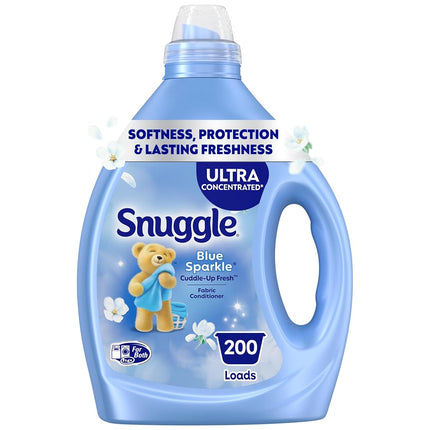 Snuggle Liquid Fabric Softener, 2X Concentrated, Blue Sparkle, 200 Loads, 80 fl. oz.