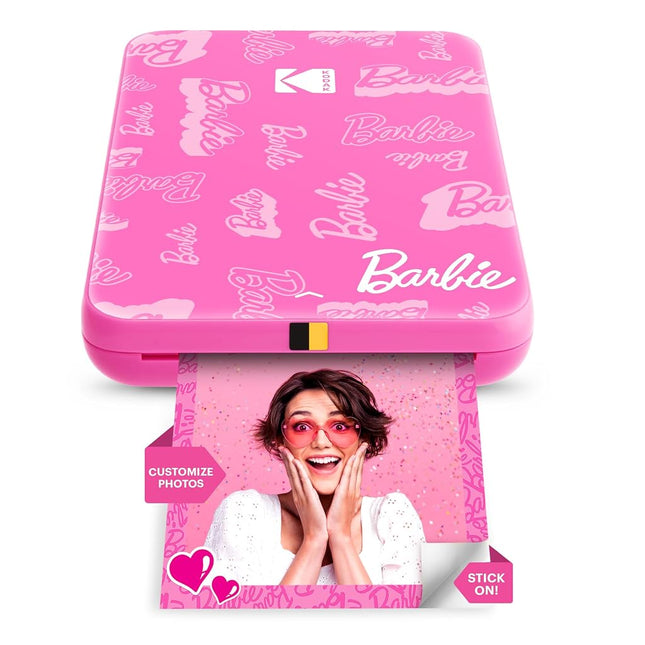 KODAK x Barbie Instant Smartphone Portable Photo Printer, Full Color, Wireless, Zink 2x3” (5.1x7.5 cm) Sticky-Back Photos, Print from iOS & Android Devices with Fun Editing App, Signature Style