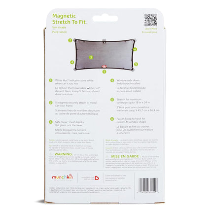 Munchkin Brica Magnetic Stretch to Fit Sun Shade, Black