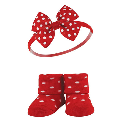 Hudson Baby Girl's Headband and Socks Giftset, Wildflower, One Size