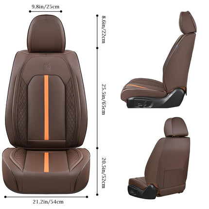 Doogo Automotive Seat Covers, Car Seat Covers 5 Seat, Leaher Car Seat Protectors, Front and Rear Car Seat Covers， Driver Seat Cover Auto Accessories Fit for Most Vehicles