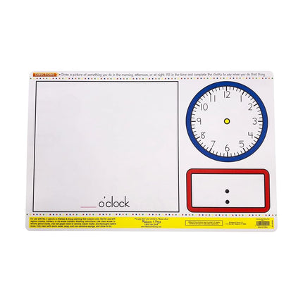 Melissa & Doug Time Telling Mat - Learning Mat for Kids