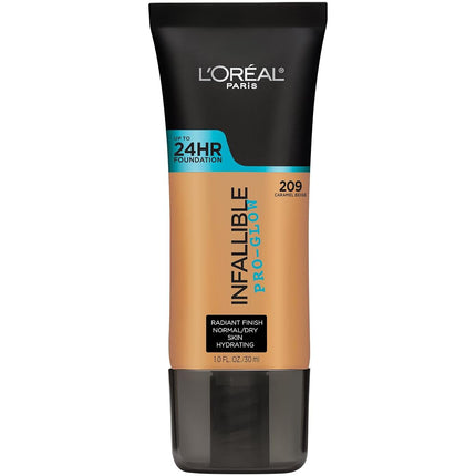 L'Oréal Paris Infallible Pro-Glow Foundation, Caramel Beige, 1 fl. oz.