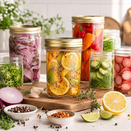 Kilner Wide Mouth Preserve Jar 0.35L (350ml) Glass Storage Jar with Vacuum Seal Lid Ideal for Preserving Whole Fruits Vegetables Pickles Jams