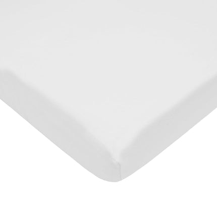 American Baby Company Fitted Mini-Crib Sheet, 100% Natural Supreme Cotton Jersey Knit, White, Soft Breathable, for Boys and Girls