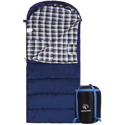 REDCAMP Cotton Flannel Sleeping Bag for Adults, XL