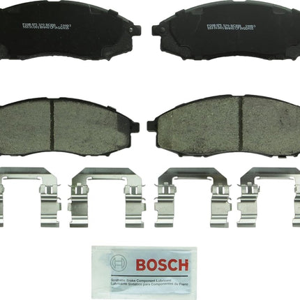 BOSCH BC830 QuietCast Premium Ceramic Disc Brake Pad Set - Compatible with Select Nissan Frontier, Xterra; FRONT