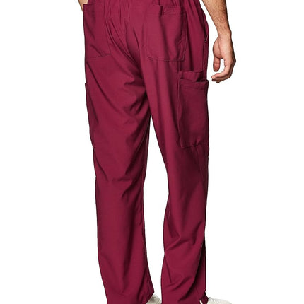 WonderWink 5355XWINE2XL W123 Men's Flat Front Cargo Pocket Pant, Wine, Extended-2XL Size