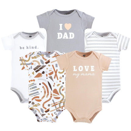 Hudson Baby Unisex Baby Cotton Bodysuits, Boy Abst
