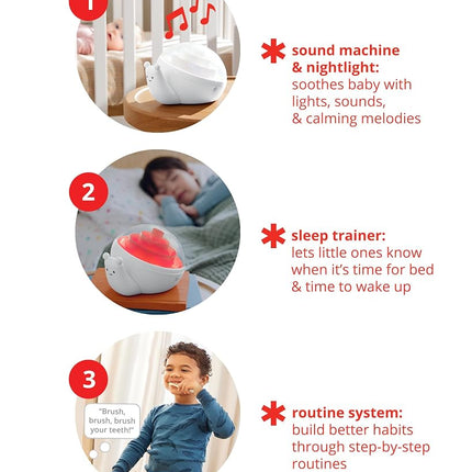 Skip Hop Baby & Kids Sound, Sleep, and Routine Training Machine, Child’s Night Light, Alarm Clock, Toddler Routine Trainer, White Noise, Voice Prompts