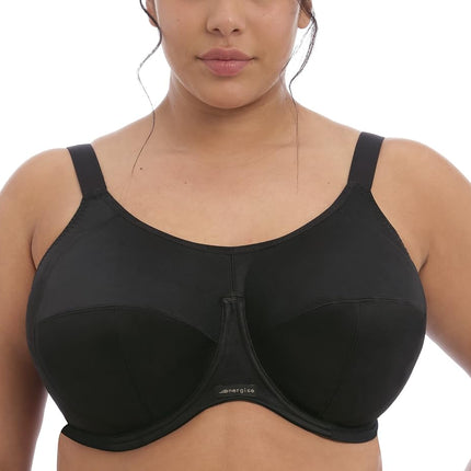 Elomi womens Full Coverage Sport Sports Bra, Black