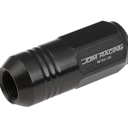DNA MOTORING LN-ZTL-9020-125-BK 20Pcs Closed End Design M12 x 1.25 Aluminum Alloy Wheel Lug Nuts + Deep Drive Extension Adapter, 20mm OD/50mm Height (Black)