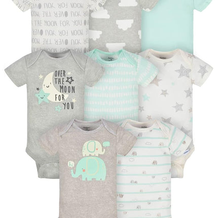 Gerber 8-Pack Baby Neutral Elephants Onesies® Body