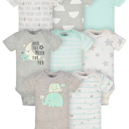 Gerber unisex-baby 8-pack Short Sleeve Onesies Bod