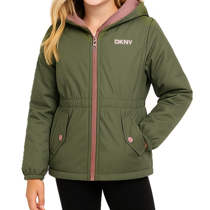 DKNY Girls Fleece Jacket - Polar Fleece Lined Midw