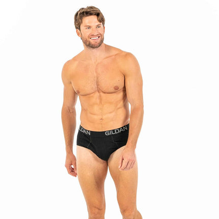 Gildan Men's Cotton Stretch Brief, Artic White (5-Pack), M (Pack of 5)